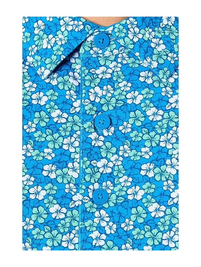 Поло Callaway Hibiscus Print — изображение 5 из 5, синий