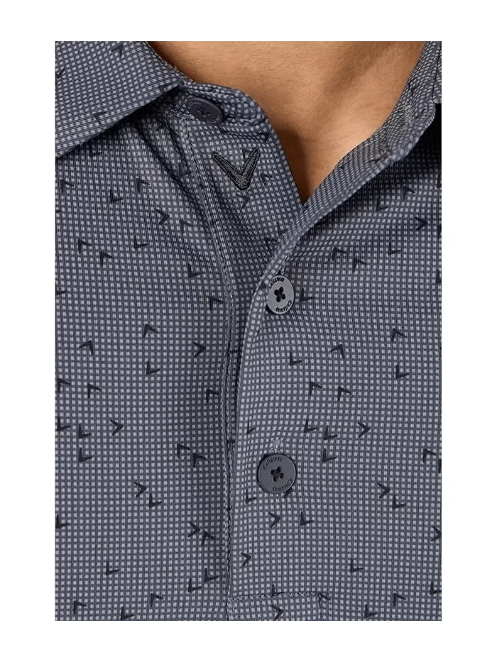 Пиксельная рубашка-поло Chev Gingham Printed Callaway — изображение 5 из 5, бежевый