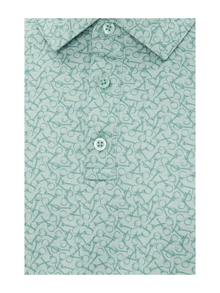 Поло Xc+ Ace Printed Johnston & Murphy — изображение 5 из 5, зеленый