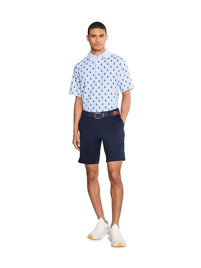 Повседневное поло Sailboat Sunset Geo Print Callaway — изображение 2 из 5, яркий белый