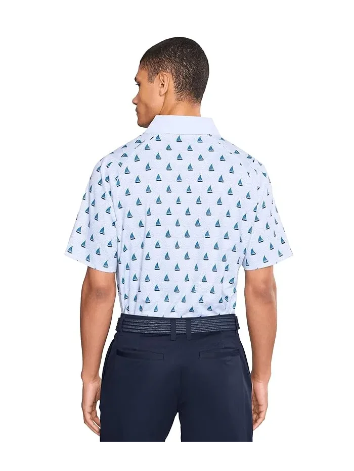 Повседневное поло Sailboat Sunset Geo Print Callaway — изображение 4 из 5, яркий белый