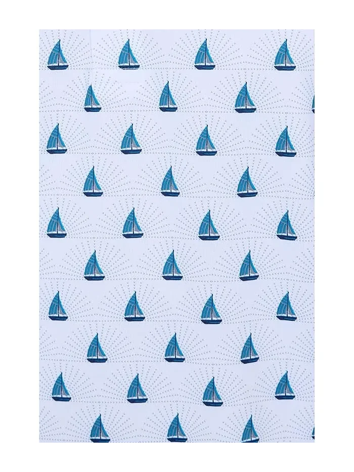Повседневное поло Sailboat Sunset Geo Print Callaway — изображение 5 из 5, яркий белый