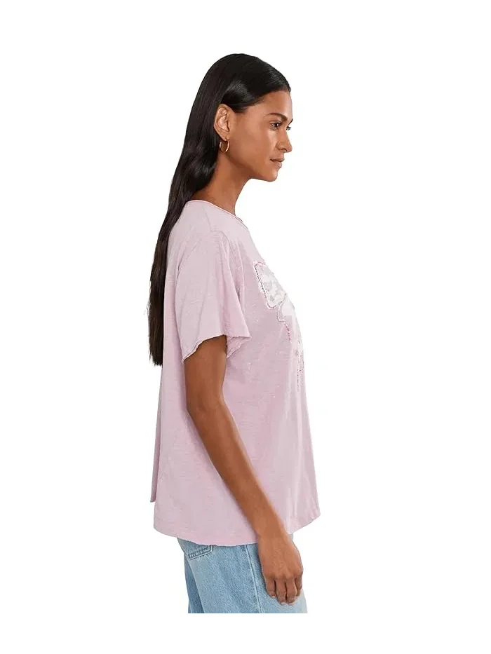 Футболка с бабочкой Filippa Tee Karyn Seo — изображение 3 из 5, фиолетовый