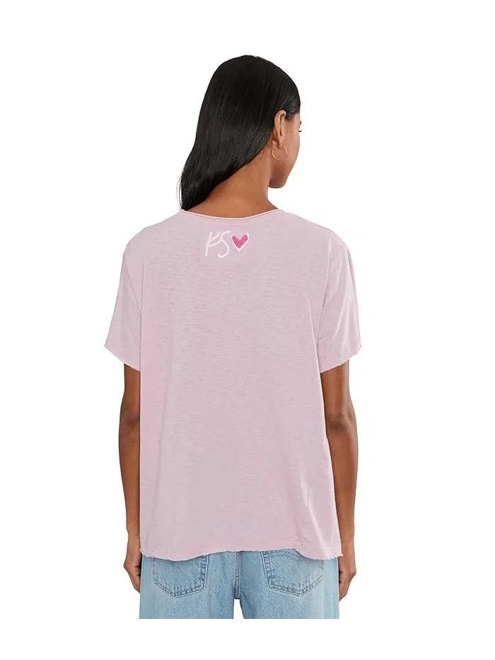 Футболка с бабочкой Filippa Tee Karyn Seo — изображение 4 из 5, фиолетовый