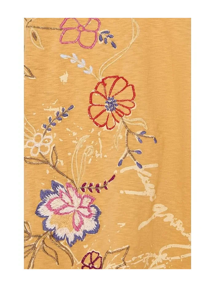 Футболка с вышивкой Lalita Tee Karyn Seo — изображение 5 из 5, желтый