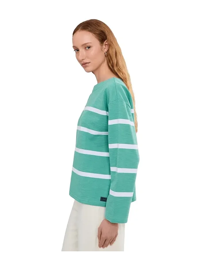 Футболка с воротником-лодочкой Peaks Island Relaxed Boatneck L.L.Bean — изображение 3 из 5, белый