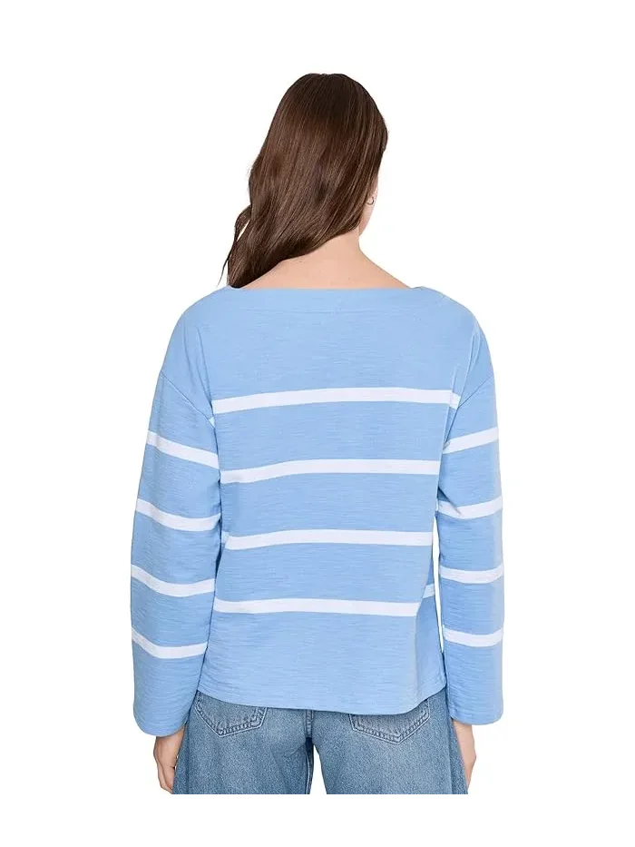 Футболка с полосками Peaks Island Relaxed Boatneck L.L.Bean — изображение 4 из 5, синий/белый