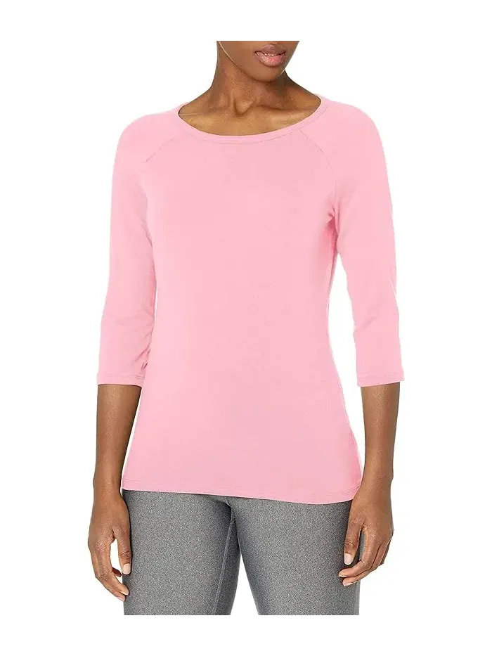 Футболка с рукавом реглан хлопок с эластаном Stretch Cotton Raglan Sleeve Tee Hanes