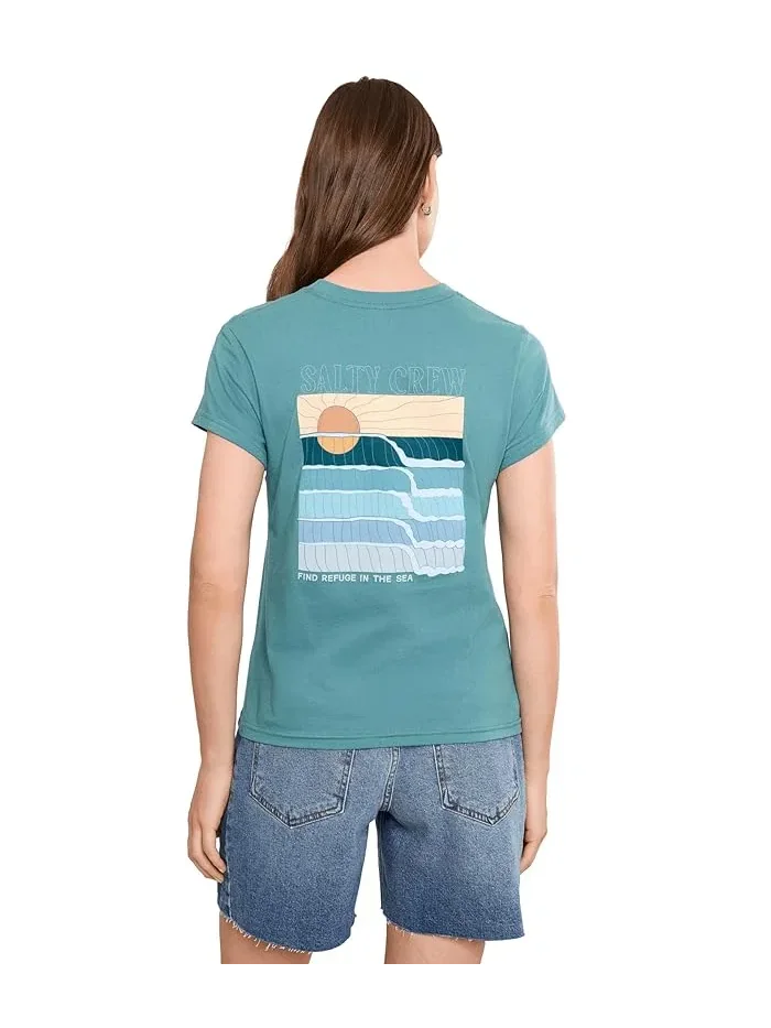 Футболка Salty Crew Retro Wave Modern Tee — изображение 4 из 5, бирюзовый
