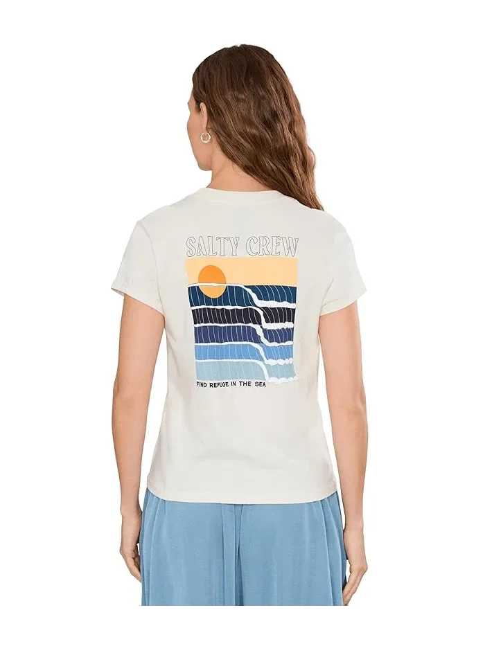 Футболка Salty Crew Retro Wave Modern Tee — изображение 4 из 5, кремовый
