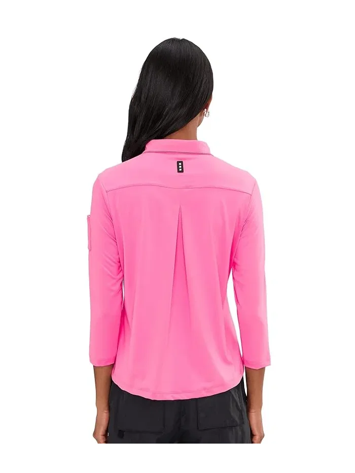 Футболка с полным застежкой-молнией модель Full Zip Front Pointed Collar Contoured Seams Jamie Sadock — изображение 4 из 5
