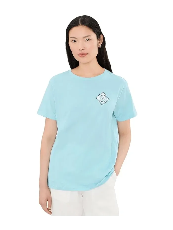 Футболка свободного кроя Tippet Boyfriend Tee Salty Crew — голубой