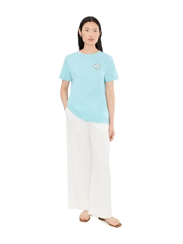 Футболка свободного кроя Tippet Boyfriend Tee Salty Crew — изображение 2 из 5, аквамарин