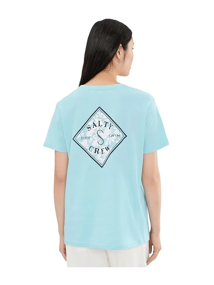 Футболка свободного кроя Tippet Boyfriend Tee Salty Crew — изображение 4 из 5, аквамарин