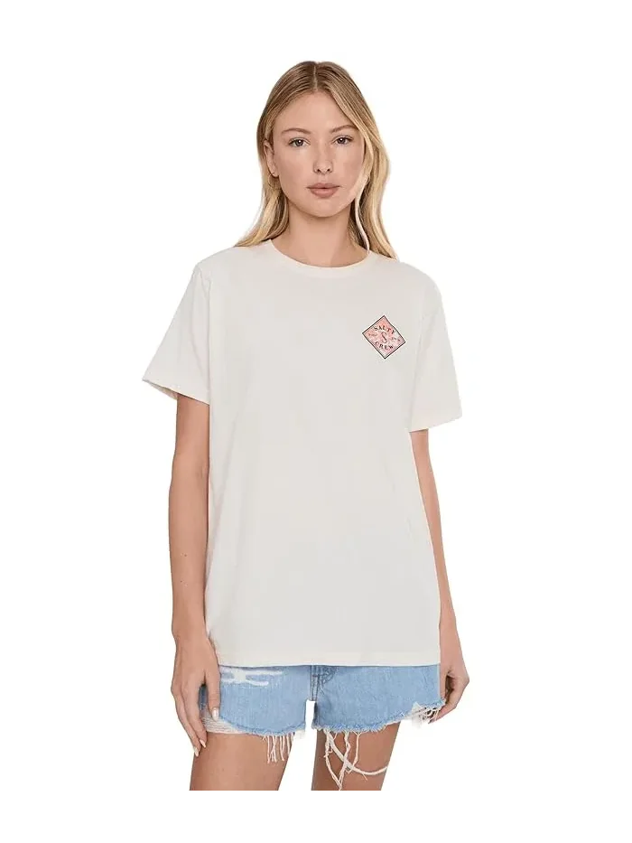 Футболка свободного кроя Tippet Boyfriend Tee Salty Crew — изображение 1 из 5, кремовый