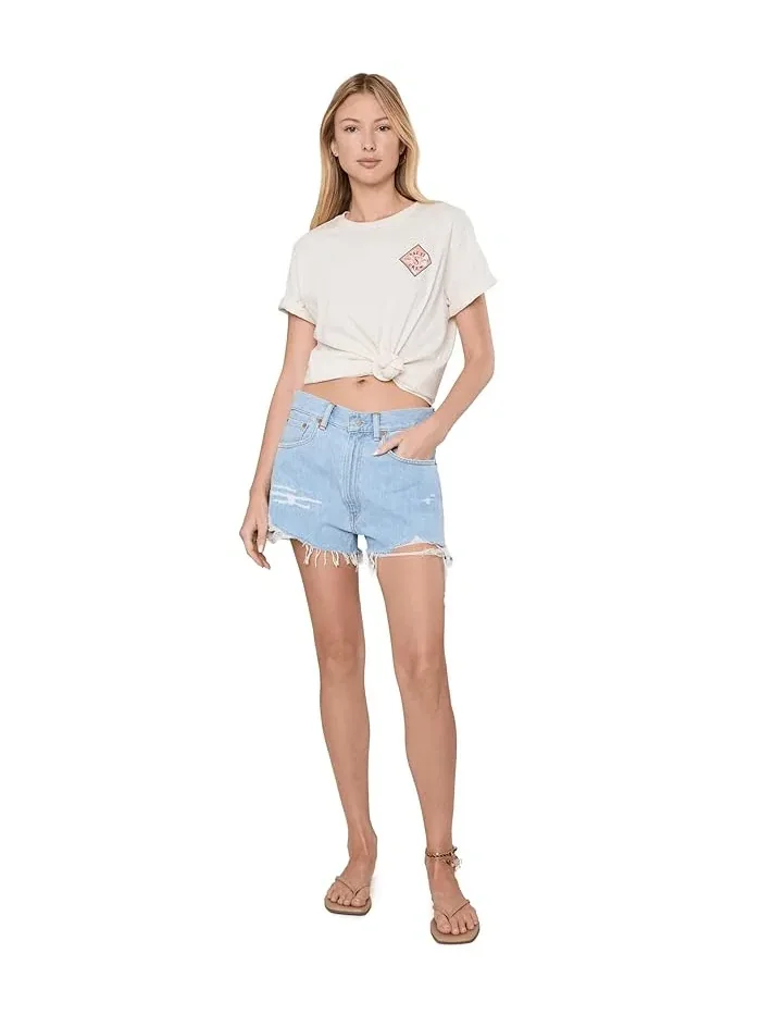 Футболка свободного кроя Tippet Boyfriend Tee Salty Crew — изображение 2 из 5, кремовый