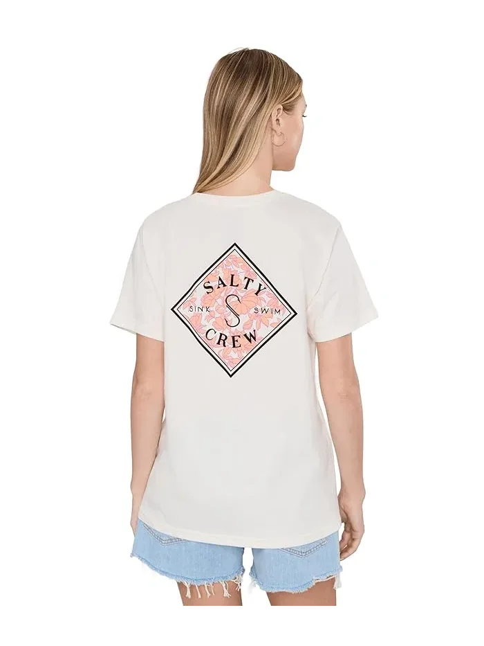 Футболка свободного кроя Tippet Boyfriend Tee Salty Crew — изображение 4 из 5, кремовый