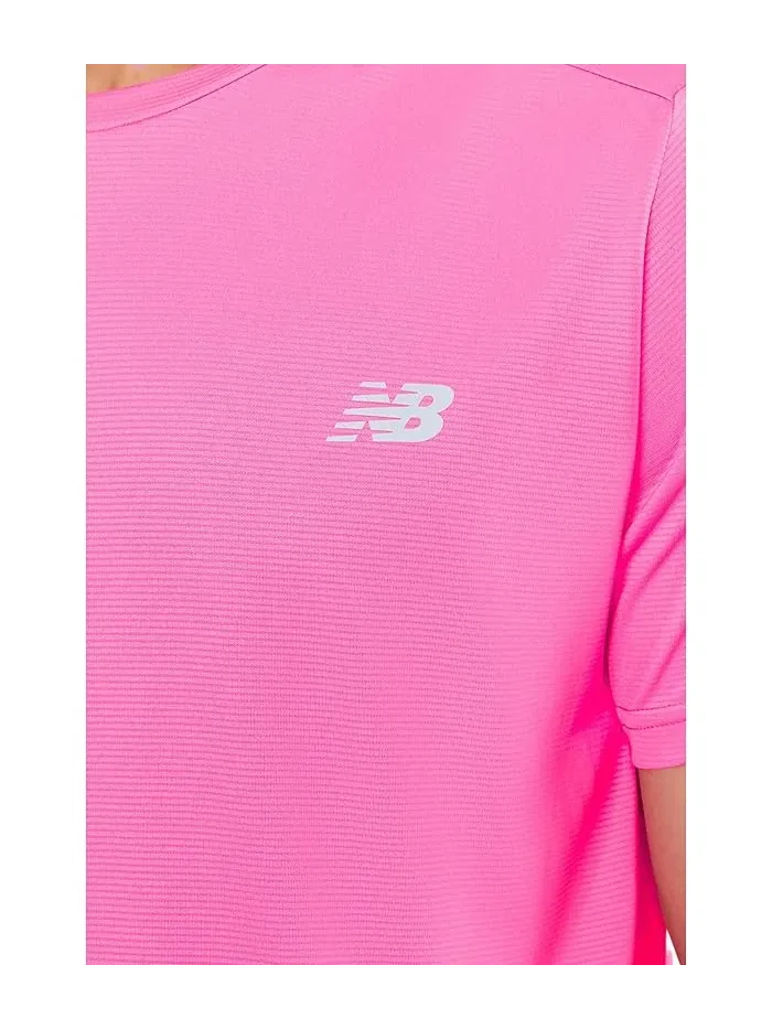 Футболка хлопковая Sport Essentials New Balance — изображение 5 из 5, розовый/серый