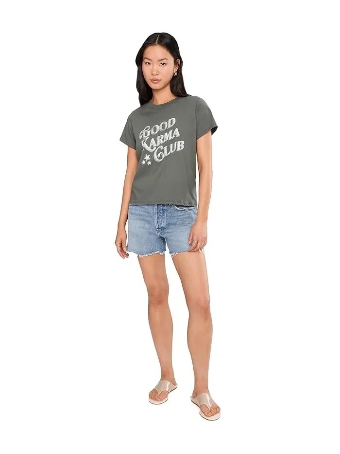 Футболка Spiritual Gangster Karma Club Lila Tee — изображение 2 из 5, винтажный черный