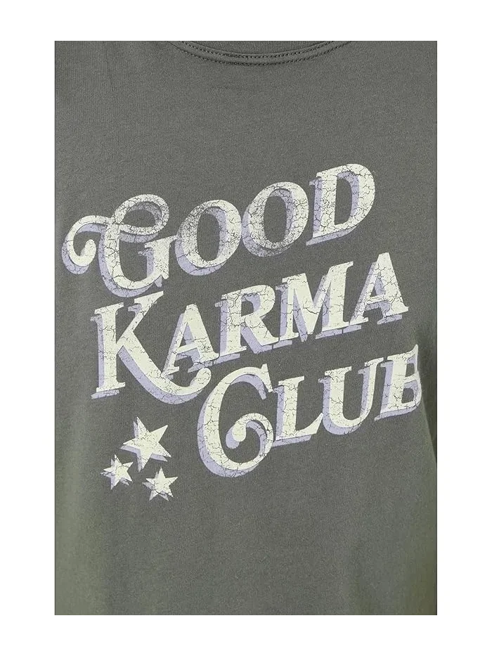 Футболка Spiritual Gangster Karma Club Lila Tee — изображение 5 из 5, винтажный черный