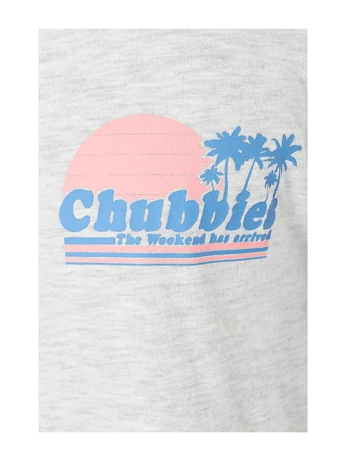 Футболка с принтом The Ol' College Try Chubbies — изображение 5 из 5, светлый серый