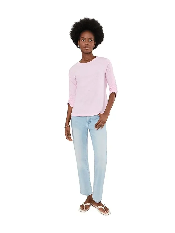Футболка с рельефными рукавами Garment Dye Tees Elliott Lauren — изображение 2 из 5, лепестковый