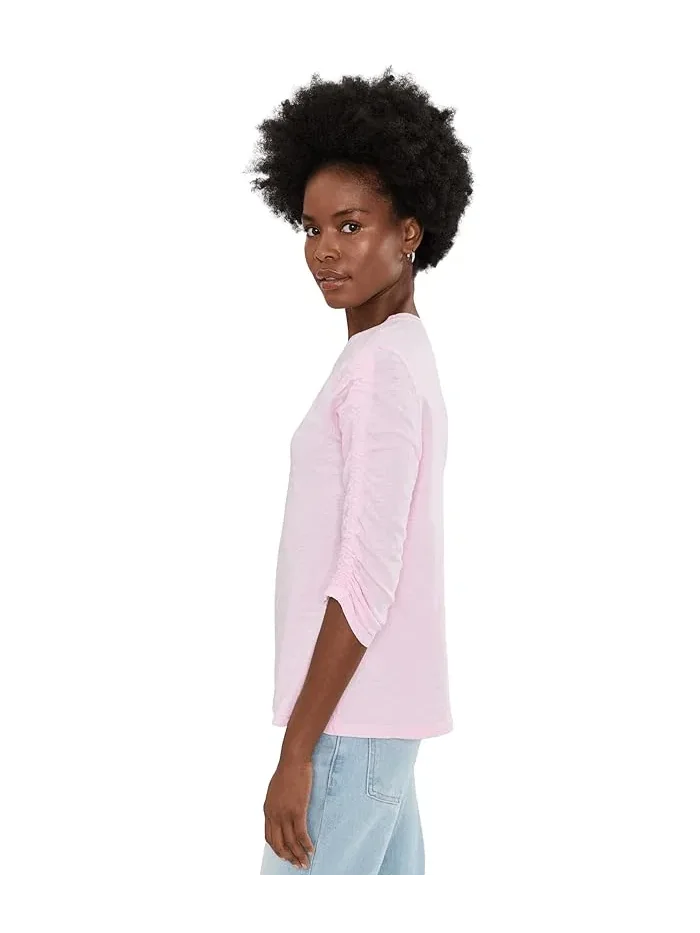 Футболка с рельефными рукавами Garment Dye Tees Elliott Lauren — изображение 3 из 5, лепестковый