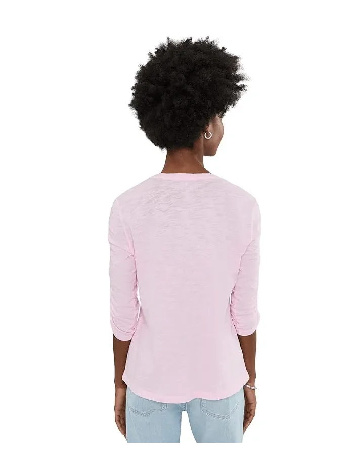 Футболка с рельефными рукавами Garment Dye Tees Elliott Lauren — изображение 4 из 5, лепестковый