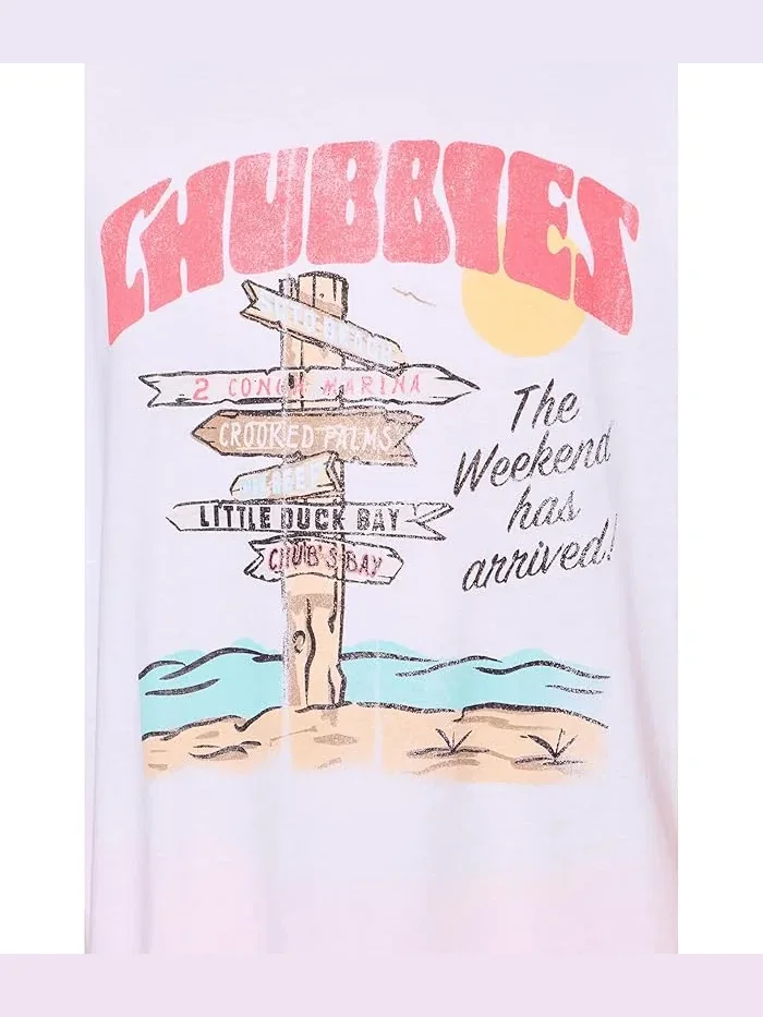Футболка The Fork In The Road Chubbies — изображение 5 из 5, белый