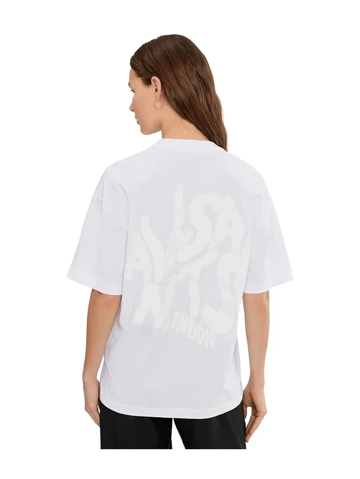 Футболка Orlando Etta Tee AllSaints — изображение 4 из 5, белый