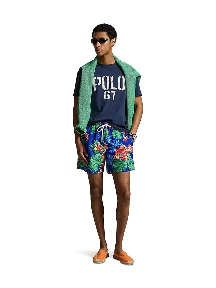 Футболка с принтом Classic Fit Polo Ralph Lauren — изображение 2 из 5, кобальт