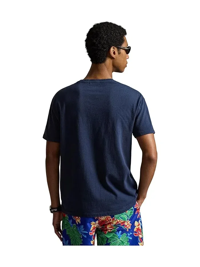 Футболка с принтом Classic Fit Polo Ralph Lauren — изображение 3 из 5, кобальт