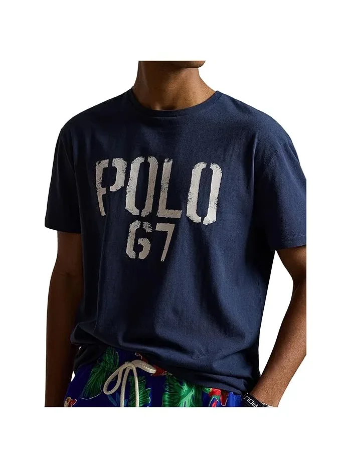 Футболка с принтом Classic Fit Polo Ralph Lauren — изображение 4 из 5, кобальт