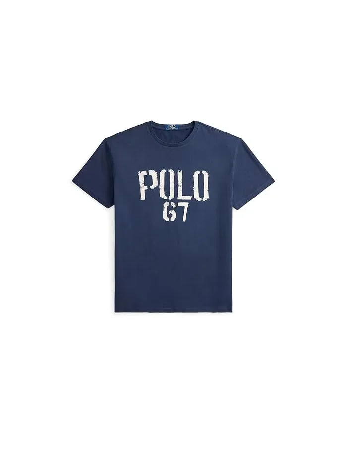 Футболка с принтом Classic Fit Polo Ralph Lauren — изображение 5 из 5, кобальт