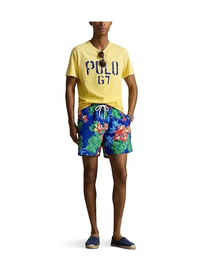 Футболка с графическим принтом Classic Fit Polo Ralph Lauren — изображение 2 из 5, синий/черный