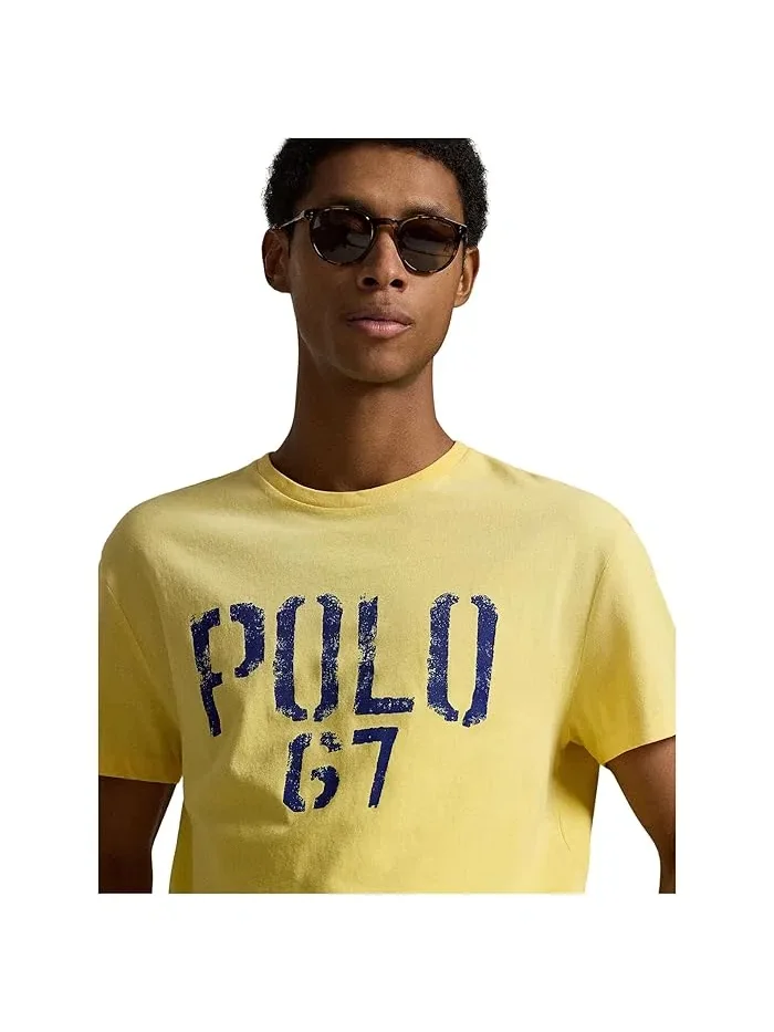 Футболка с графическим принтом Classic Fit Polo Ralph Lauren — изображение 5 из 5, синий/черный