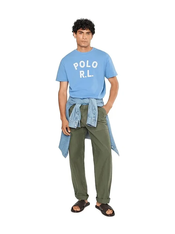 Футболка с логотипом Classic Fit Polo Ralph Lauren — изображение 2 из 5, синий