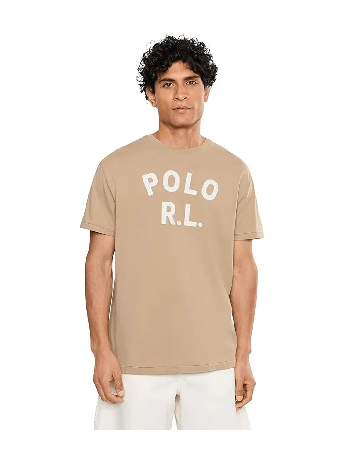 Футболка с логотипом Classic Fit Polo Ralph Lauren — изображение 1 из 5, серый/белый