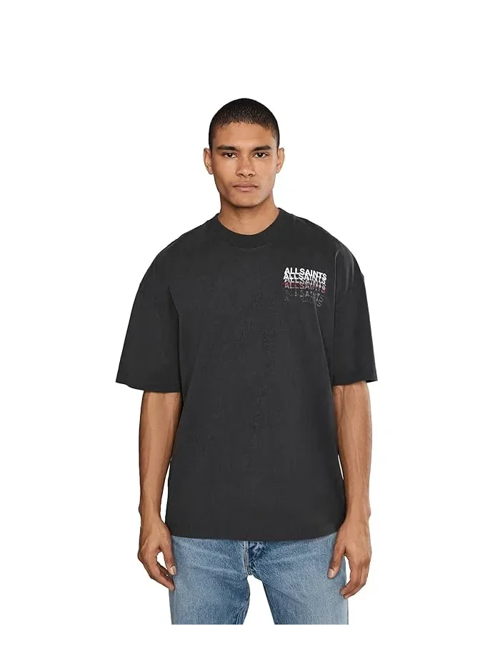 Футболка с графикой Graphene Short Sleeve Crew AllSaints — изображение 1 из 5, черный