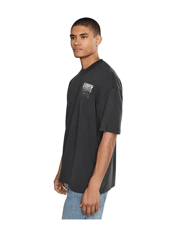 Футболка с графикой Graphene Short Sleeve Crew AllSaints — изображение 3 из 5, черный
