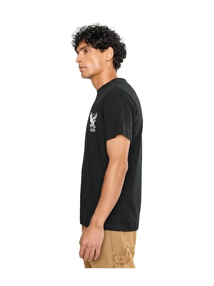 Футболка с принтом Soaring Short Sleeve RVCA — изображение 3 из 5, черный