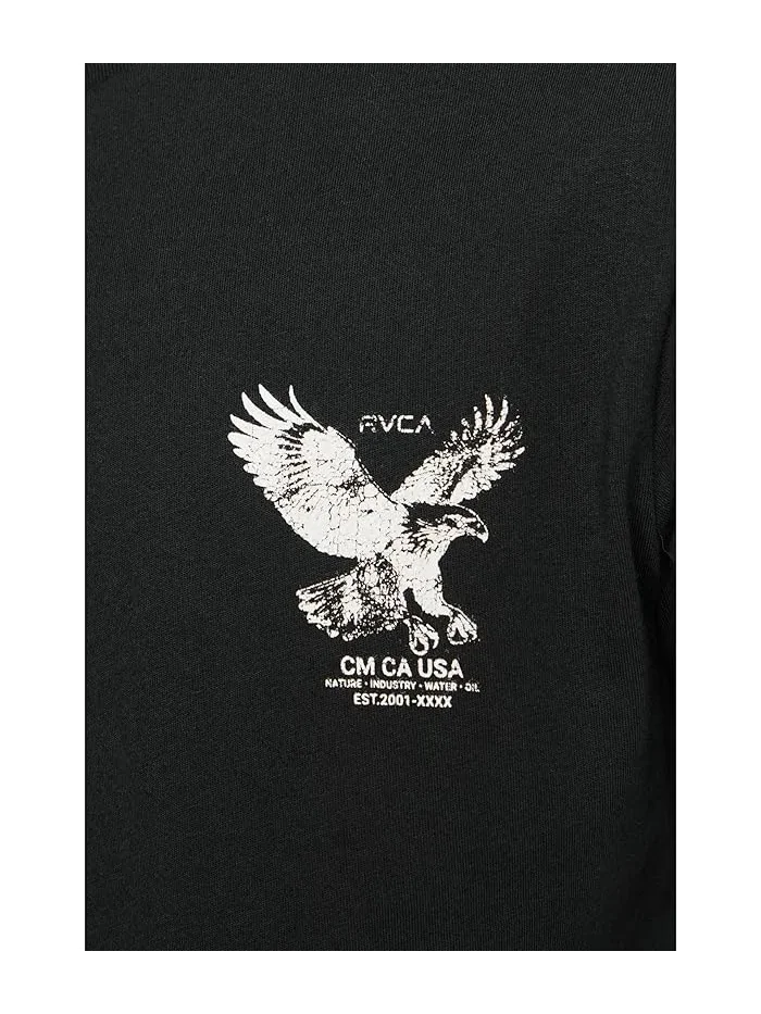 Футболка с принтом Soaring Short Sleeve RVCA — изображение 5 из 5, черный