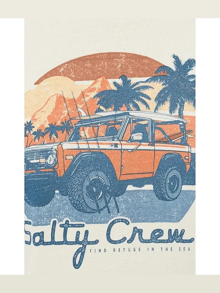 Футболка реглан с принтом Drive To The Sea Salty Crew — изображение 5 из 5, кремовый
