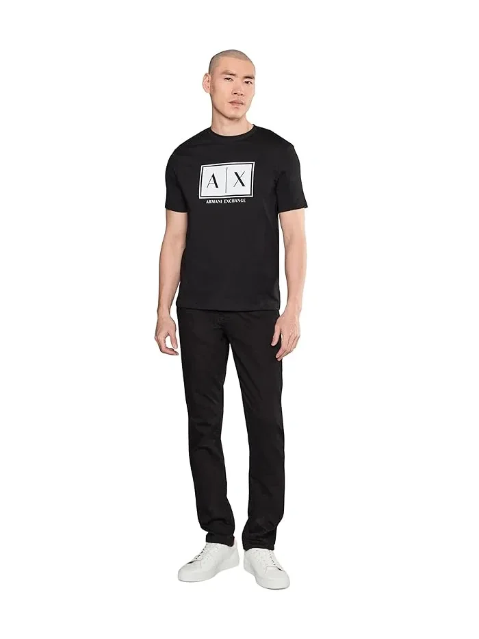 Футболка с логотипом Box Logo Armani Exchange — изображение 2 из 5, черный