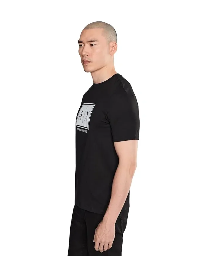 Футболка с логотипом Box Logo Armani Exchange — изображение 3 из 5, черный