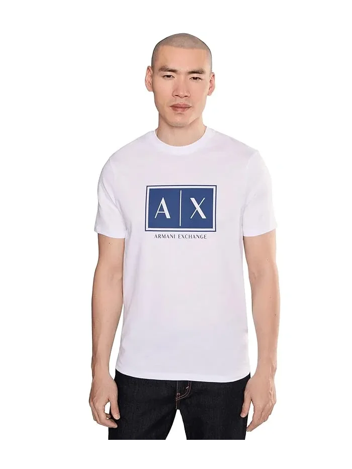 Футболка с логотипом Box Logo Armani Exchange — изображение 1 из 5, белый