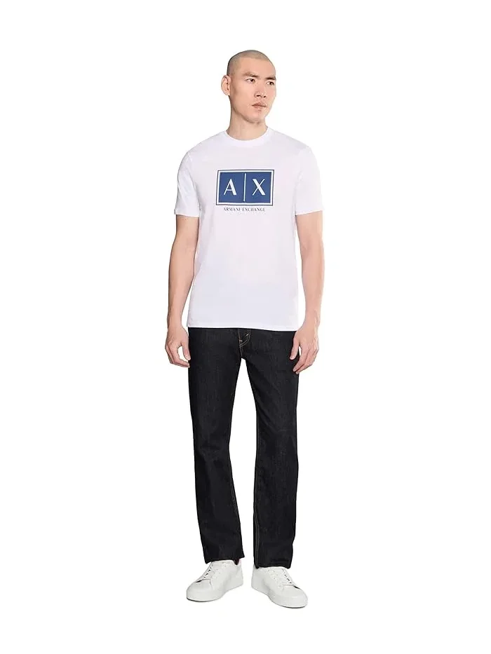 Футболка с логотипом Box Logo Armani Exchange — изображение 2 из 5, белый