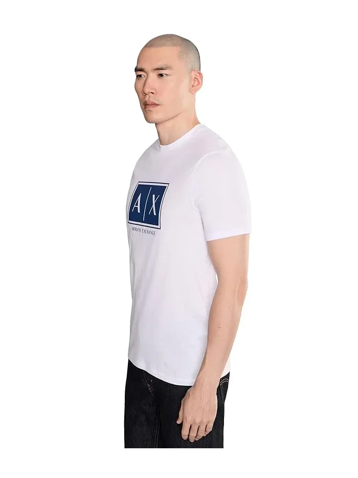 Футболка с логотипом Box Logo Armani Exchange — изображение 3 из 5, белый