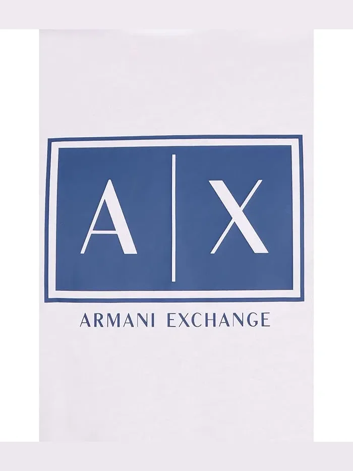 Футболка с логотипом Box Logo Armani Exchange — изображение 5 из 5, белый