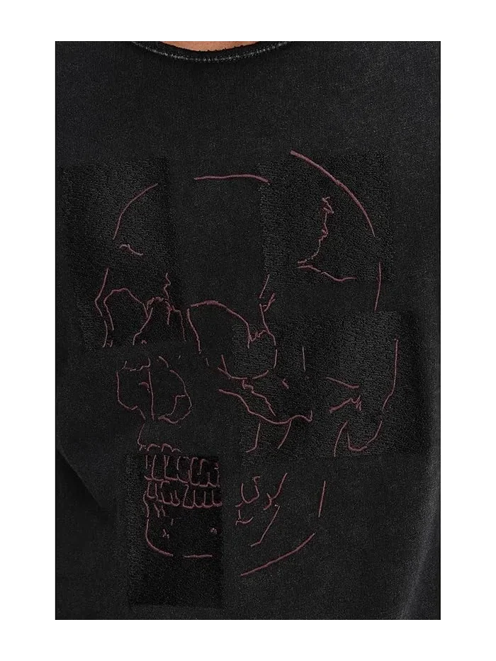Футболка с принтом Skull Tiles KG7335S26 John Varvatos — изображение 5 из 5, черный
